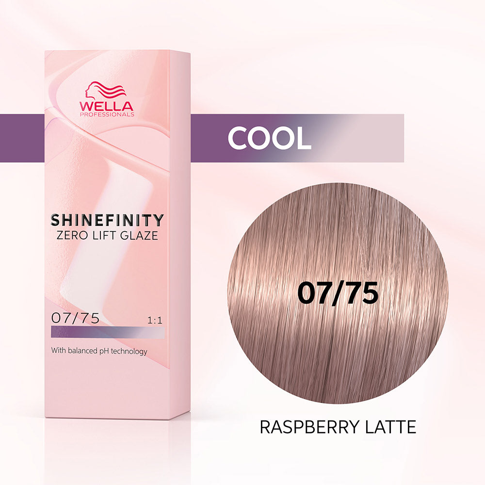Wella Shinefinity Raspberry Latte 07/75 Biondo Medio Sabbia Mogano 60ml