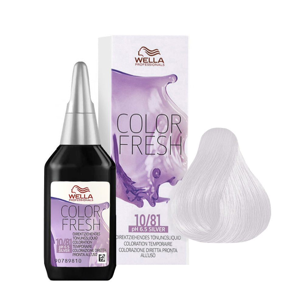 Wella Color Fresh Silver 10/81 Biondo Platino Perla Cenere 75ml