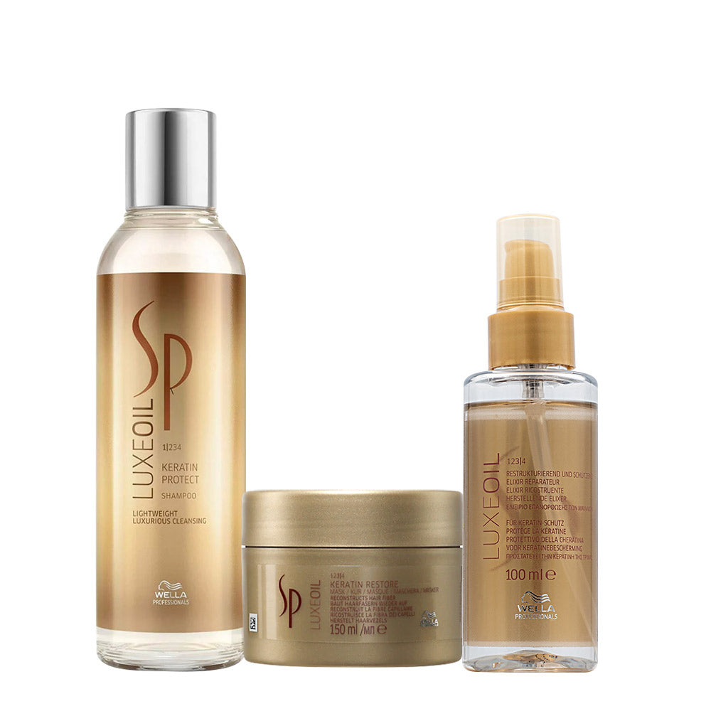 Wella SP Luxe Oil Keratine Protect Shampoo 200ml Mask 150ml Elixir 100ml