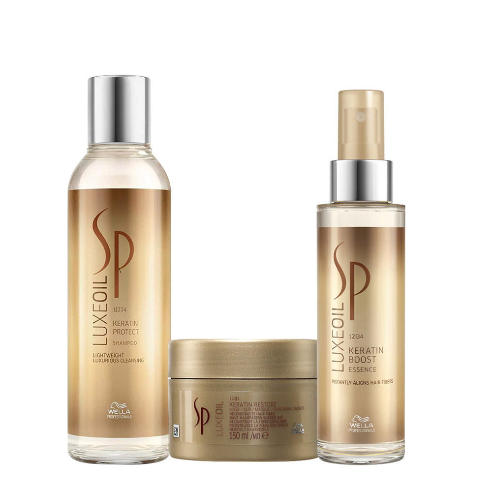 Wella SP Luxe Oil Keratine Protect Shampoo 200ml Mask 150ml Boost Essence 100ml