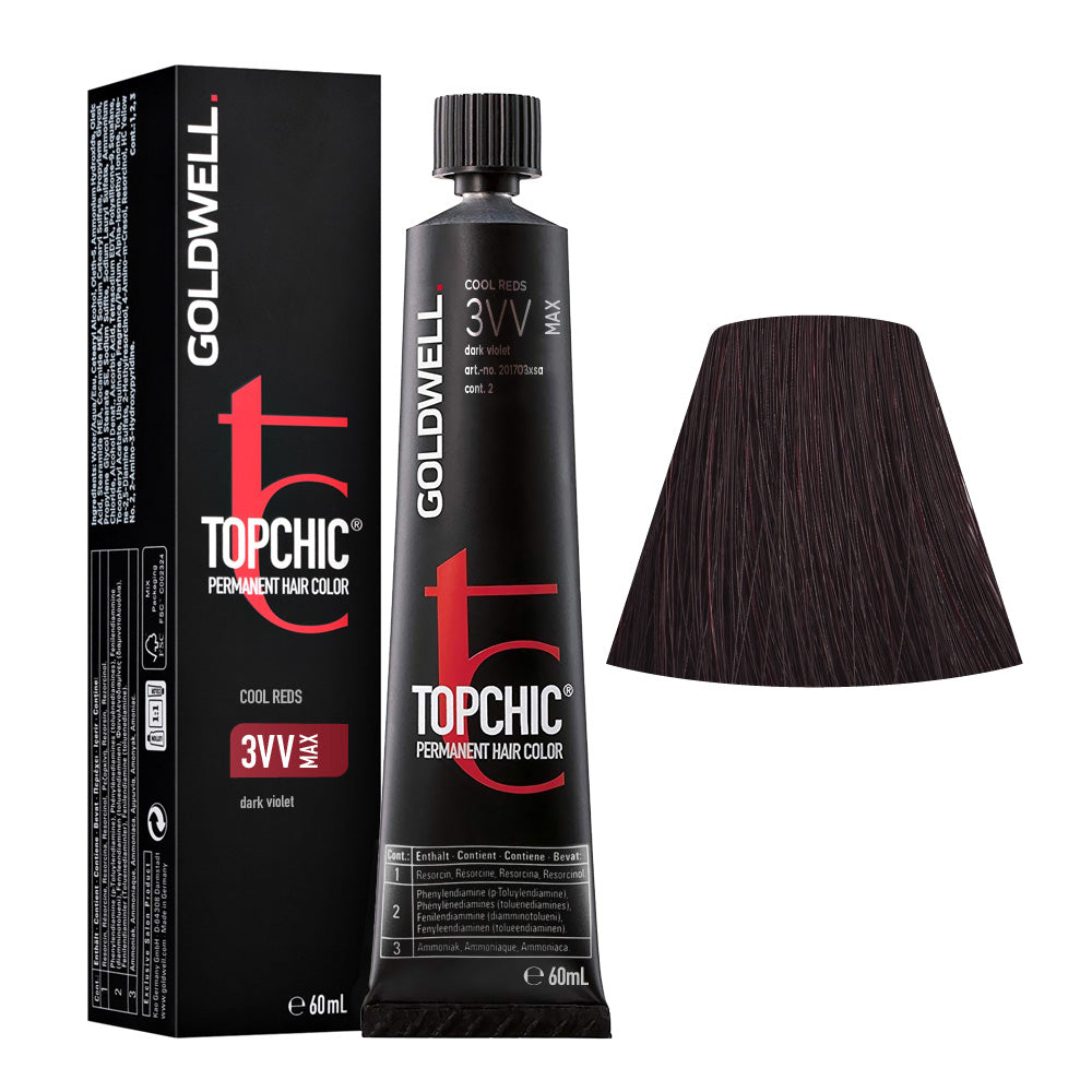 3VV MAX Violetto scuro Goldwell Topchic Cool reds tb 60ml