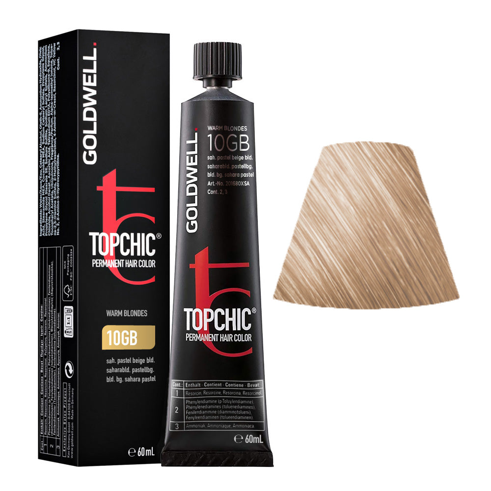 10GB Biondo beige sahara pastello Goldwell Topchic Warm blondes tb 60ml