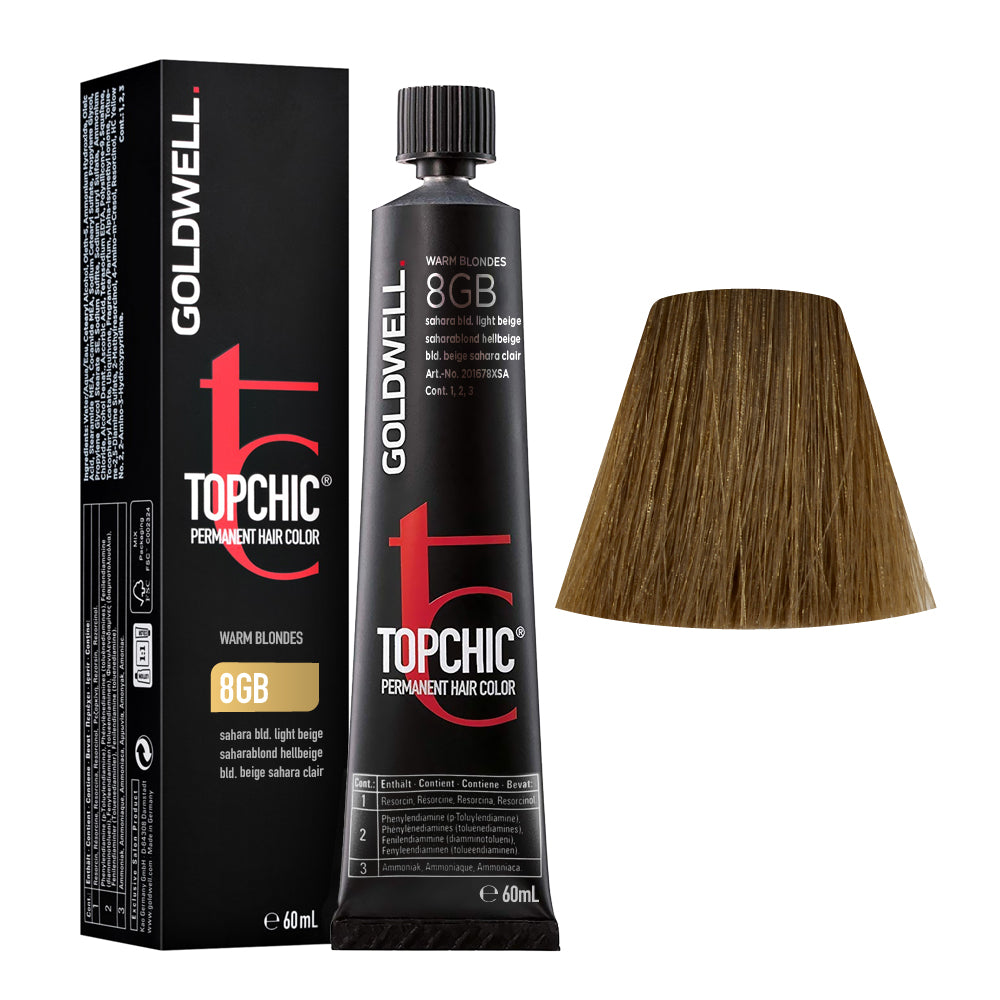 8GB Biondo beige sahara chiaro Goldwell Topchic Warm blondes tb 60ml