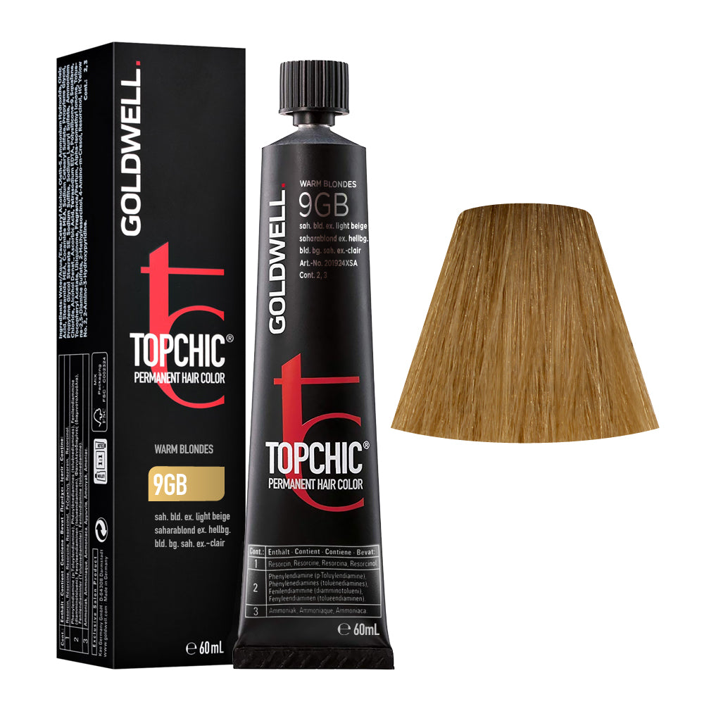 9GB Biondo beige sahara chiarissimo Goldwell Topchic Warm blondes tb 60ml