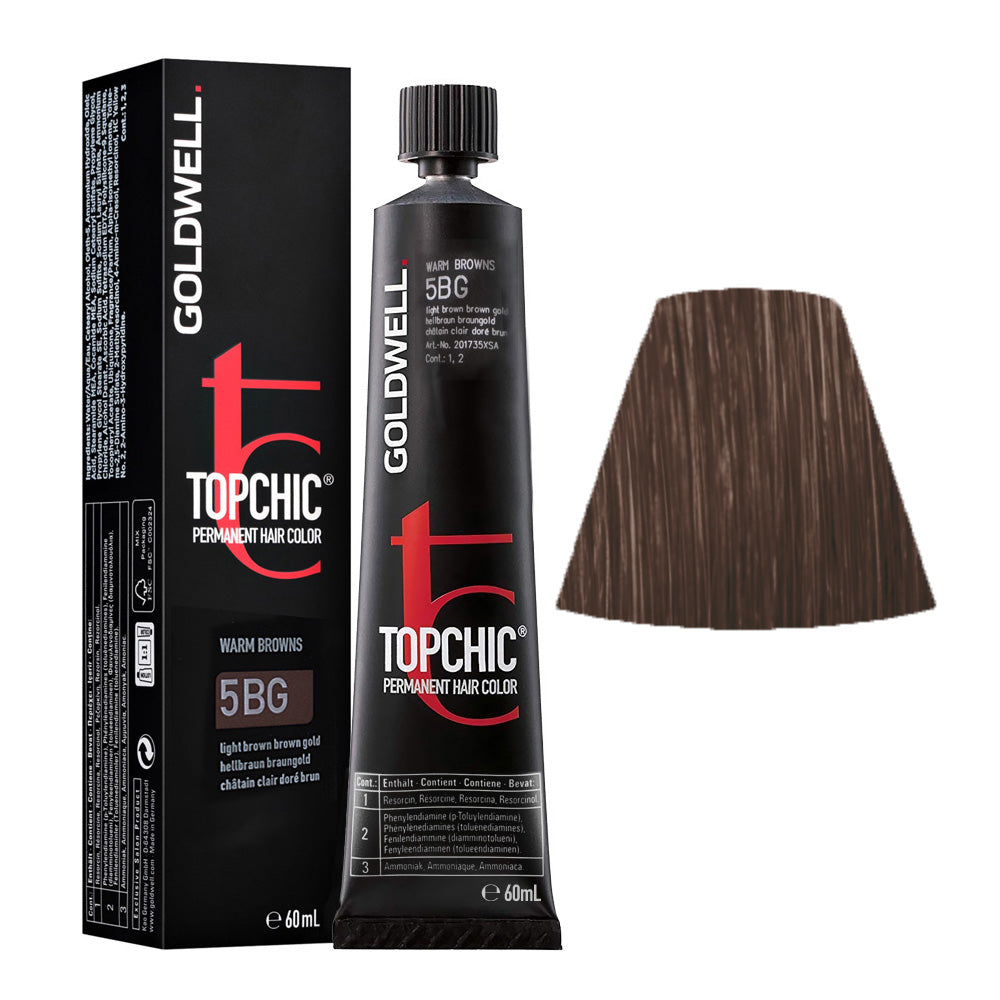 5BG Castano chiaro bruno dorato Goldwell Topchic Warm browns tb 60ml