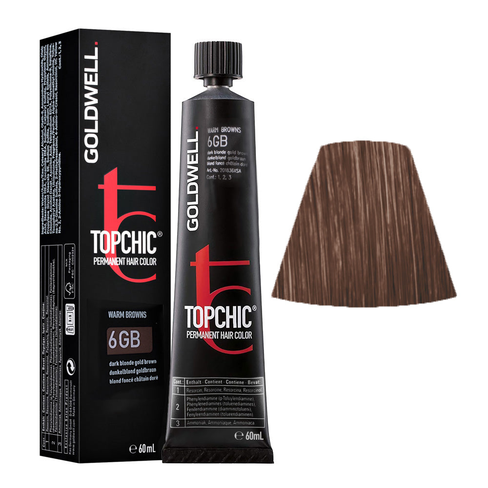 6GB Biondo scuro castano dorato Goldwell Topchic Warm browns tb 60ml