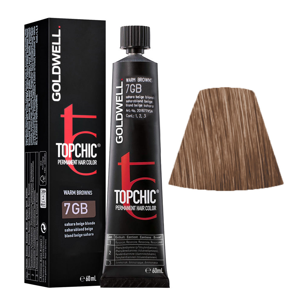 7GB Biondo beige sahara Goldwell Topchic Warm browns tb 60ml