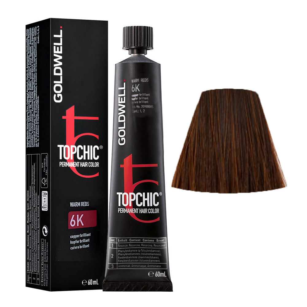 6K Rame brillante Goldwell Topchic Warm reds tb 60ml