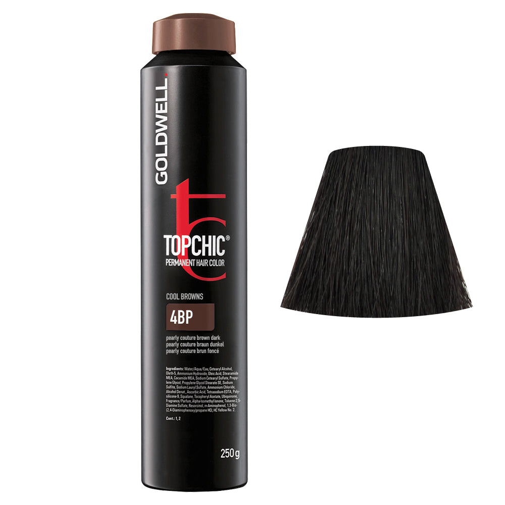4BP Castano scuro perla couture Goldwell Topchic Cool browns can 250gr