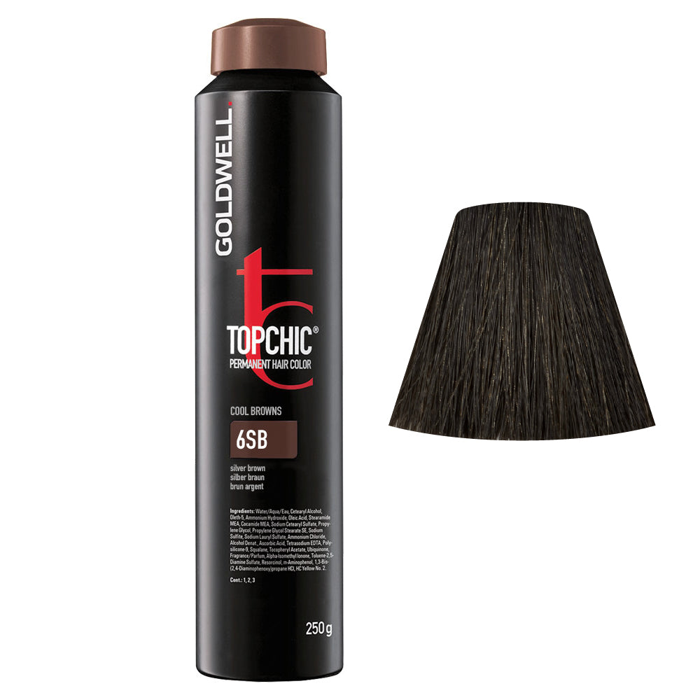 6SB Castano argento Goldwell Topchic Cool browns can 250gr