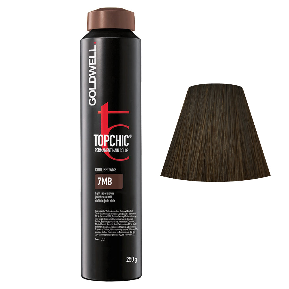 7MB Castano chiaro giada Goldwell Topchic Cool browns can 250gr