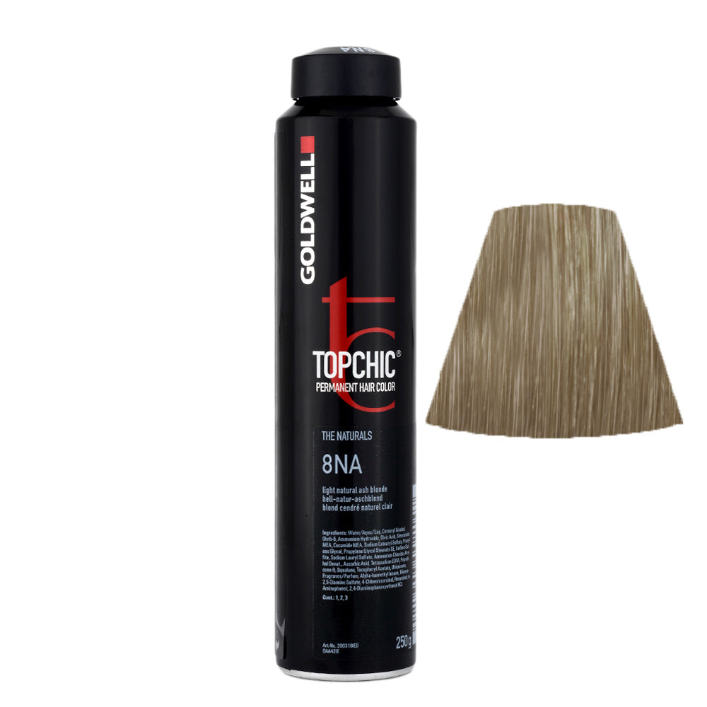 8NA Biondo chiaro cenere naturale Goldwell Topchic Naturals can 250gr