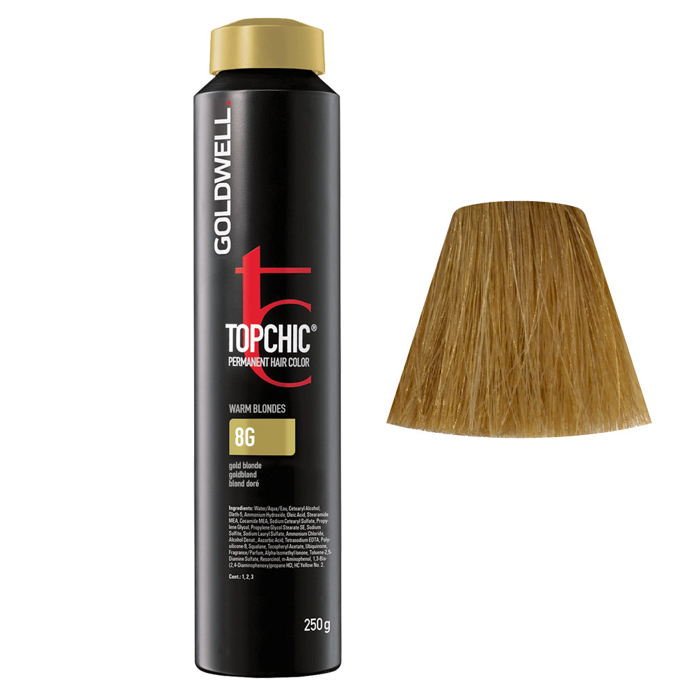 8G Biondo chiaro dorato Goldwell Topchic Warm blondes can 250gr