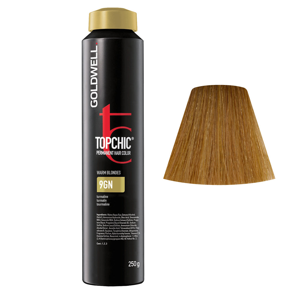 9GN Biondo chiarissimo tormalina Goldwell Topchic Warm blondes can 250gr