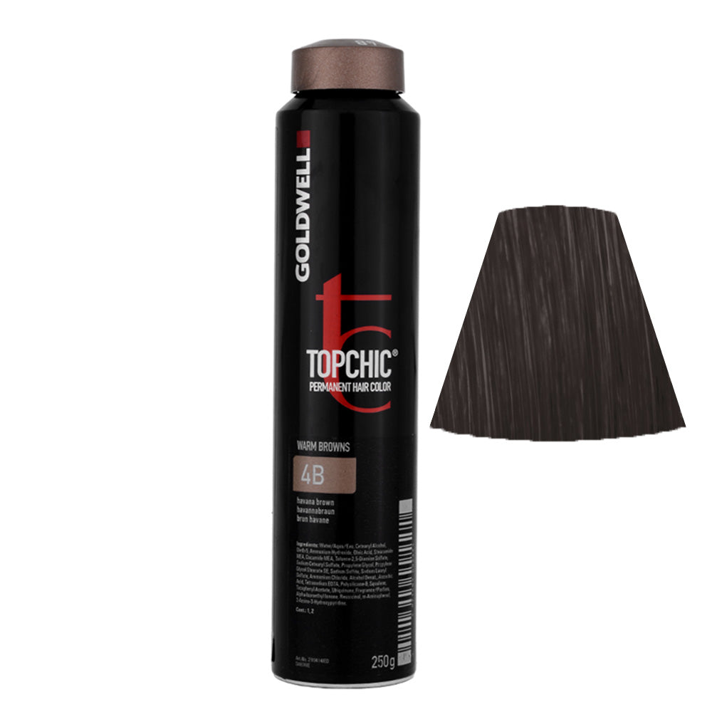 4B Castano medio havana Goldwell Topchic Warm browns can 250gr