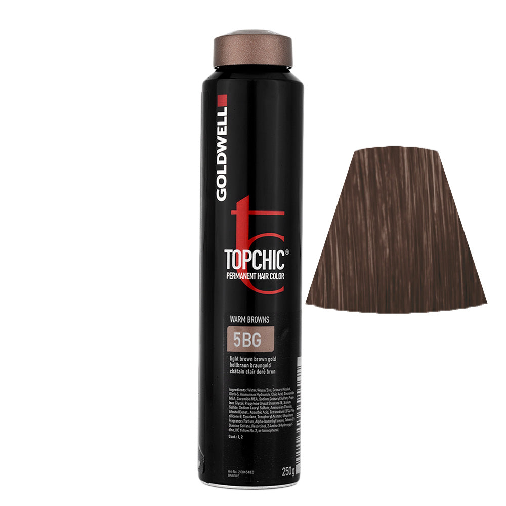 5BG Castano chiaro bruno dorato Goldwell Topchic Warm browns can 250gr
