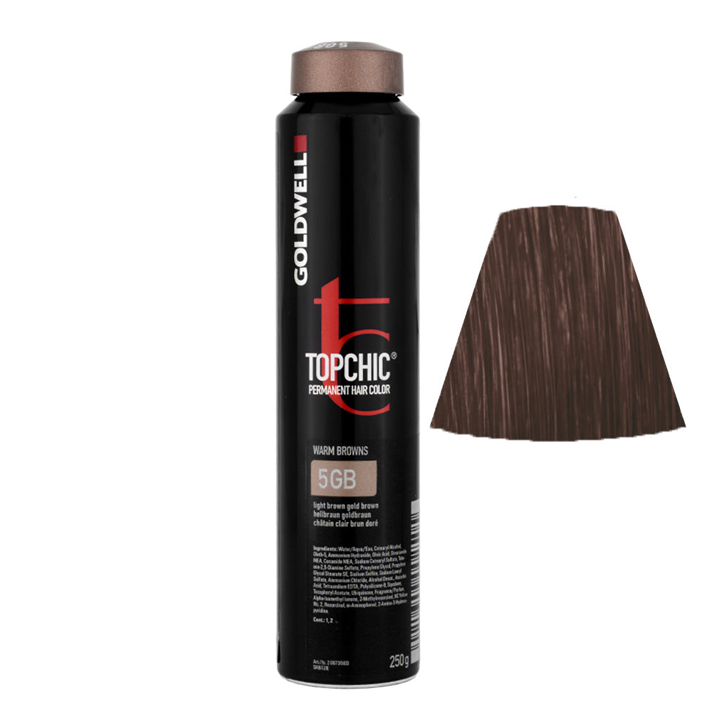 5GB Castano chiaro dorato Goldwell Topchic Warm browns can 250gr