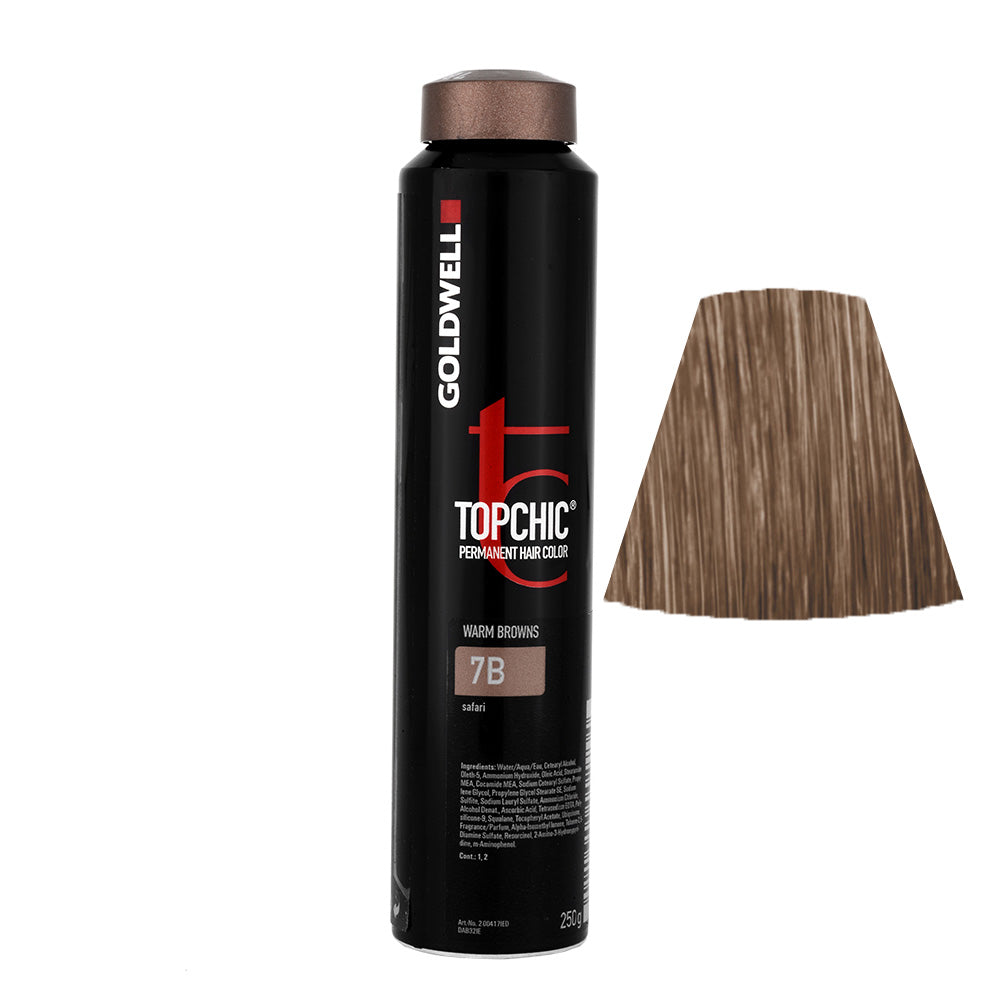 7B Biondo medio safari Goldwell Topchic Warm browns can 250gr