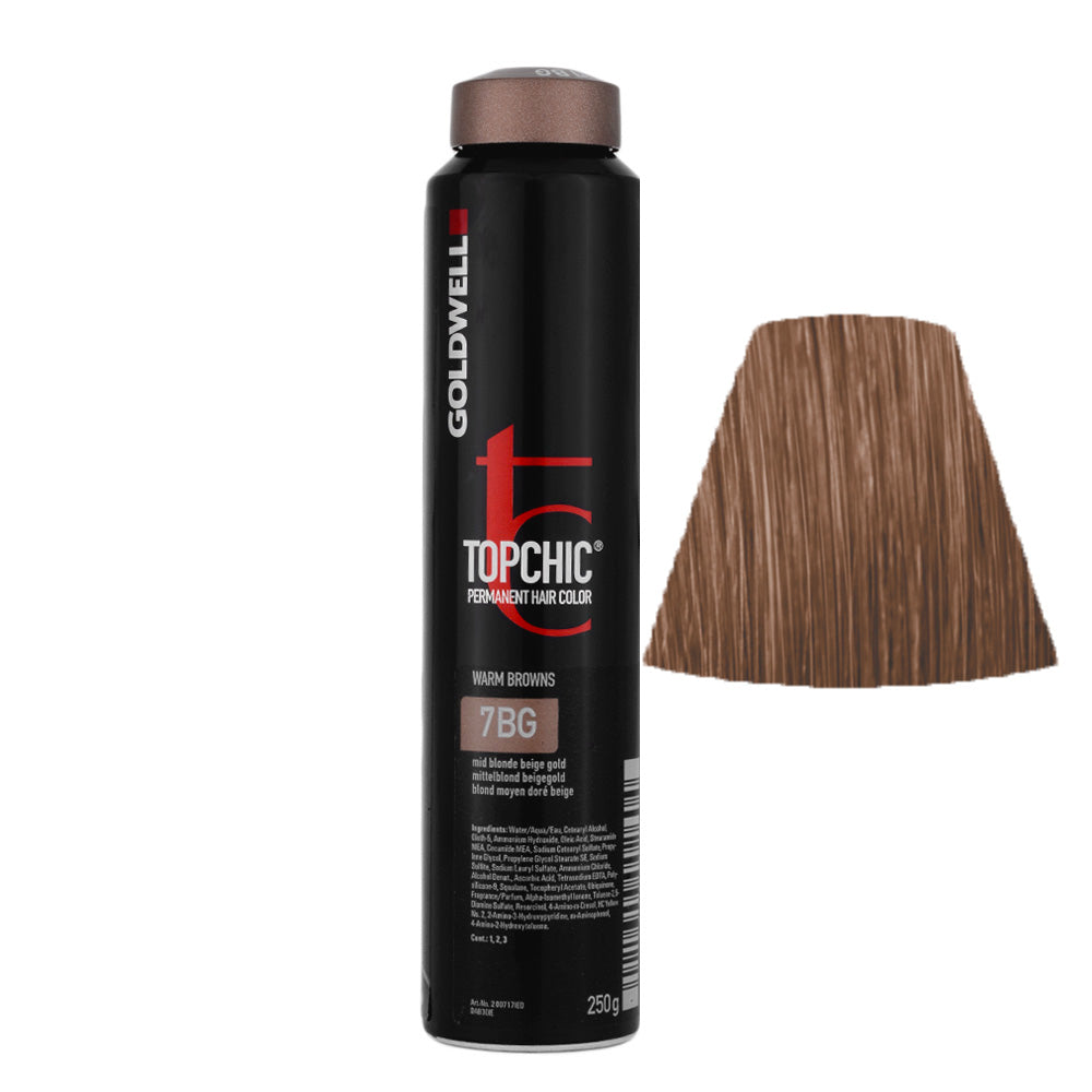 7BG Biondo medio dorato beige Goldwell Topchic Warm browns can 250gr