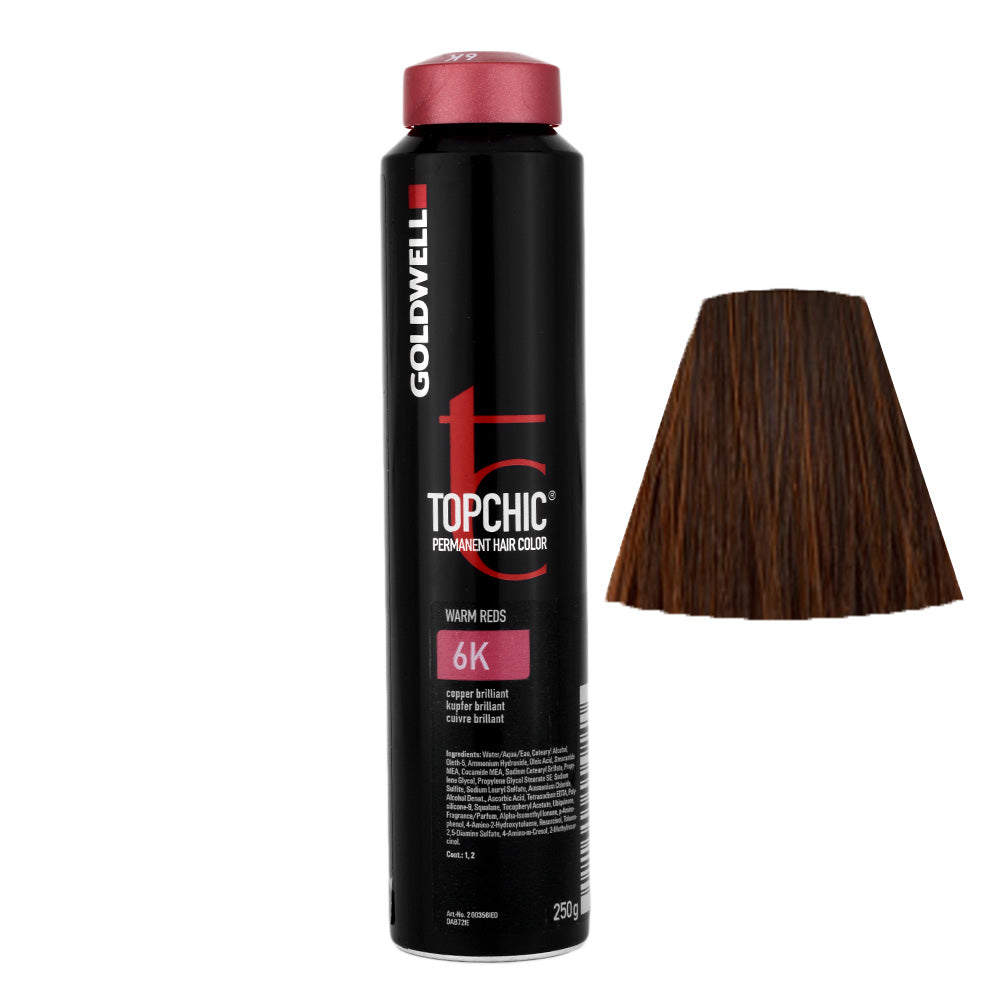 6K Rame brillante Goldwell Topchic Warm reds can 250gr