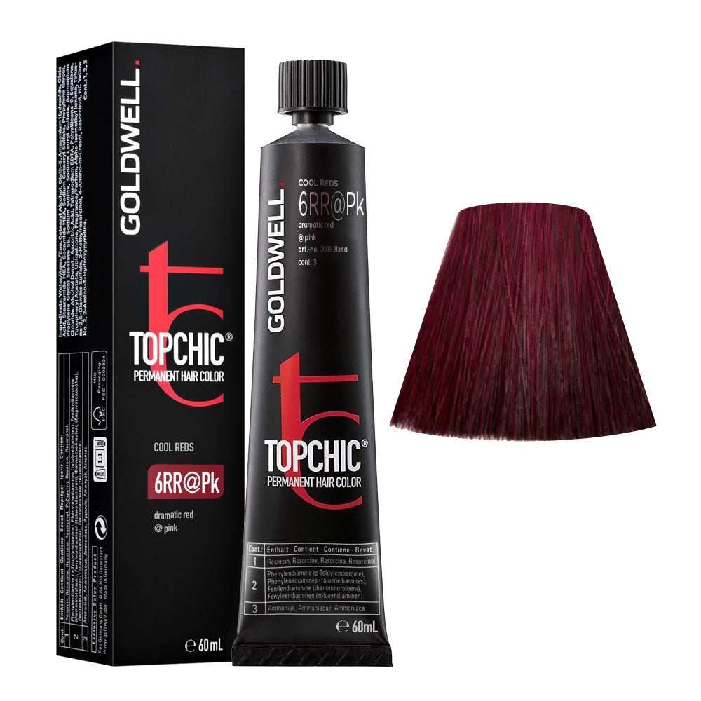 6RR@Pk Rosso sensazionale illuminato rosa Goldwell Topchic Cool reds tb 60ml