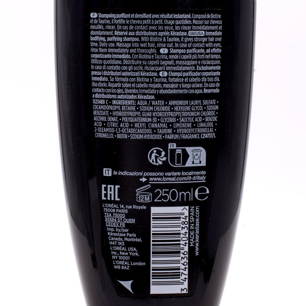 Kerastase Densifique Bain Densitè Homme 250ml - shampoo densificante uomo capelli fini e diradati