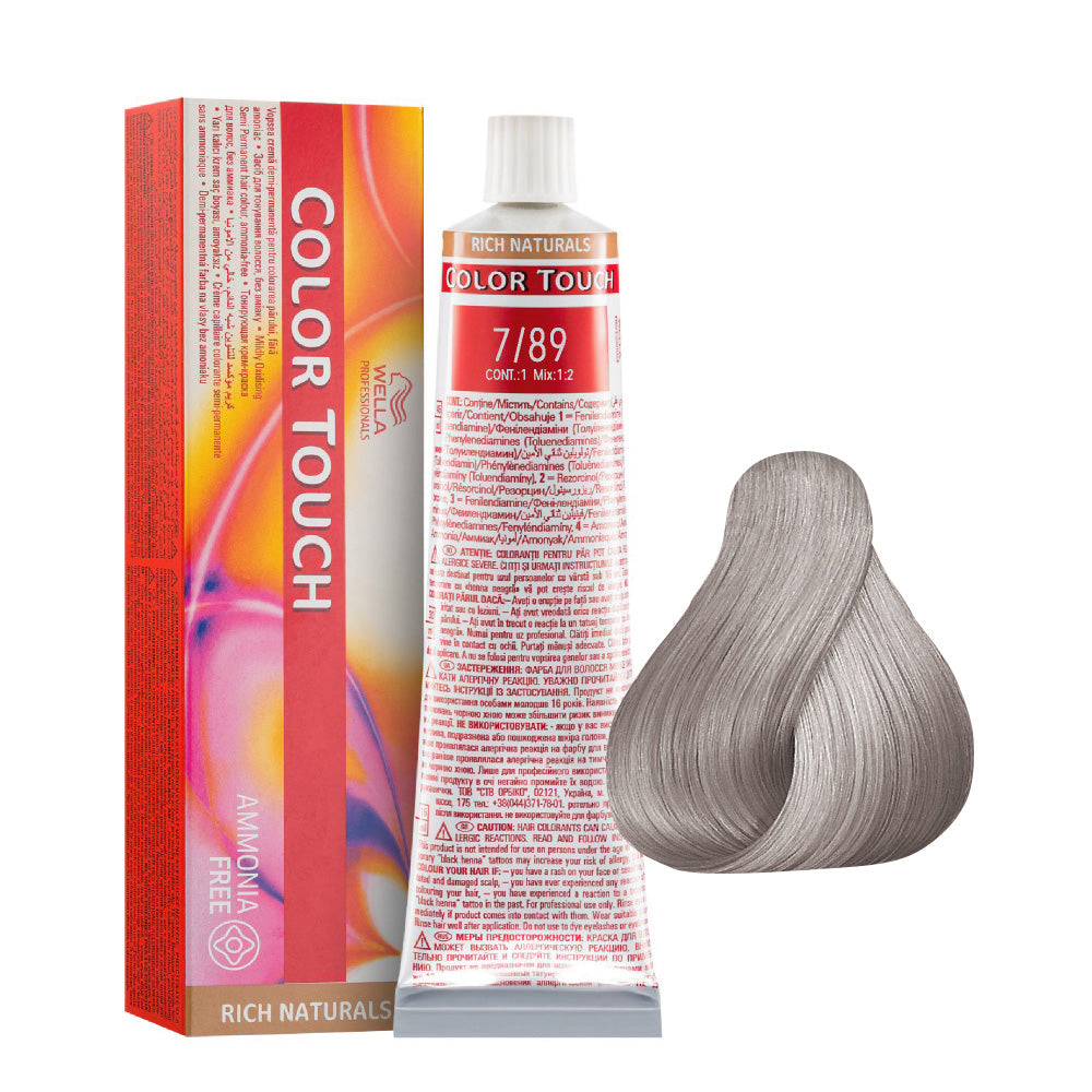 Wella Color Touch Rich Naturals 7/89 Biondo Medio Perla Cendrè 60ml