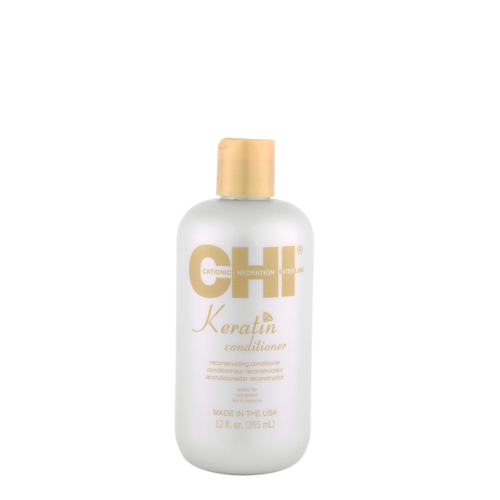 CHI Keratin Conditioner 355ml - balsamo ristrutturante antricrespo capelli danneggiati