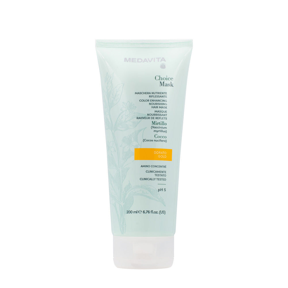 Medavita Lunghezze Choice Mask Gold 200ml -maschera nutriente riflessante dorato