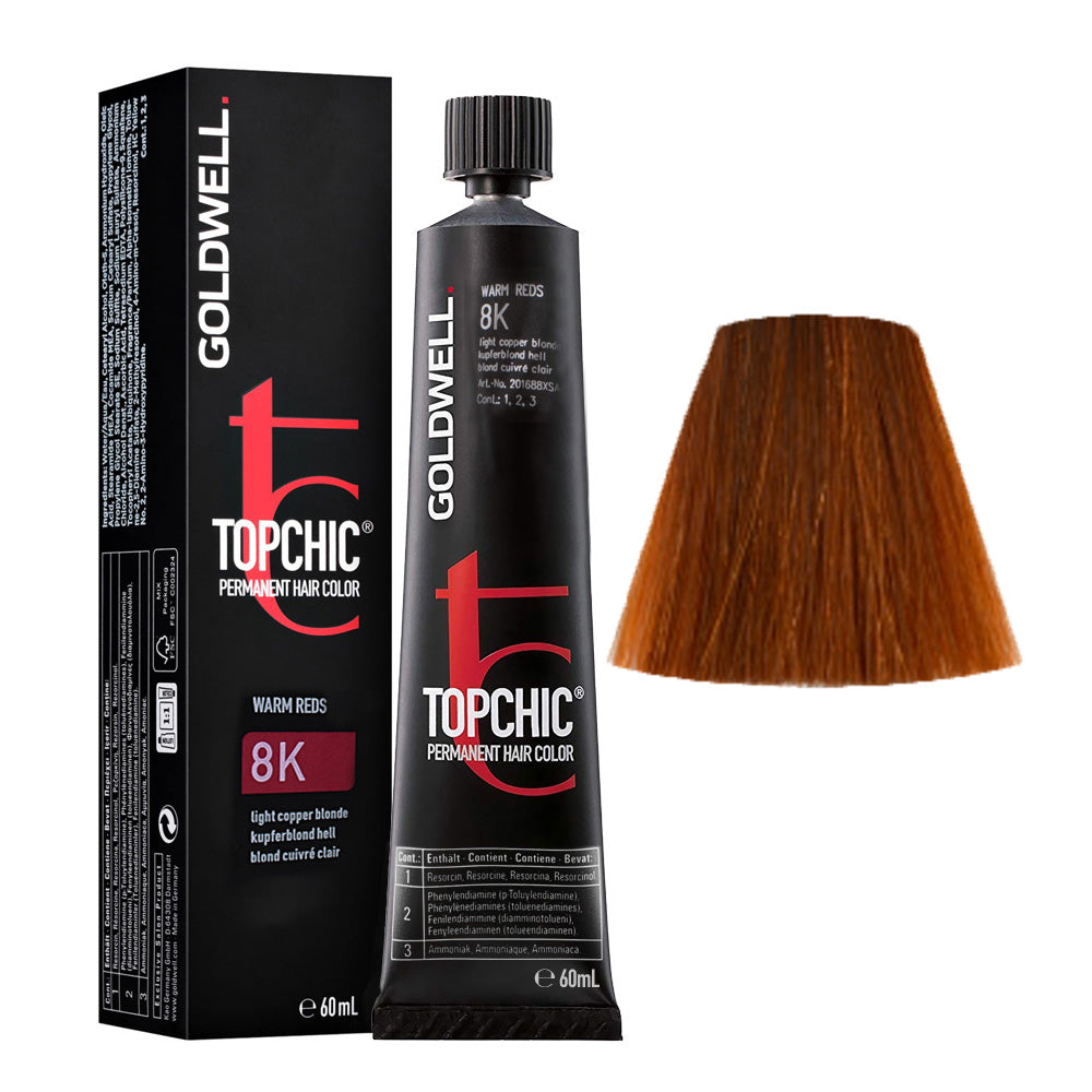 8K Biondo chiaro ramato Goldwell Topchic Warm reds tb 60ml