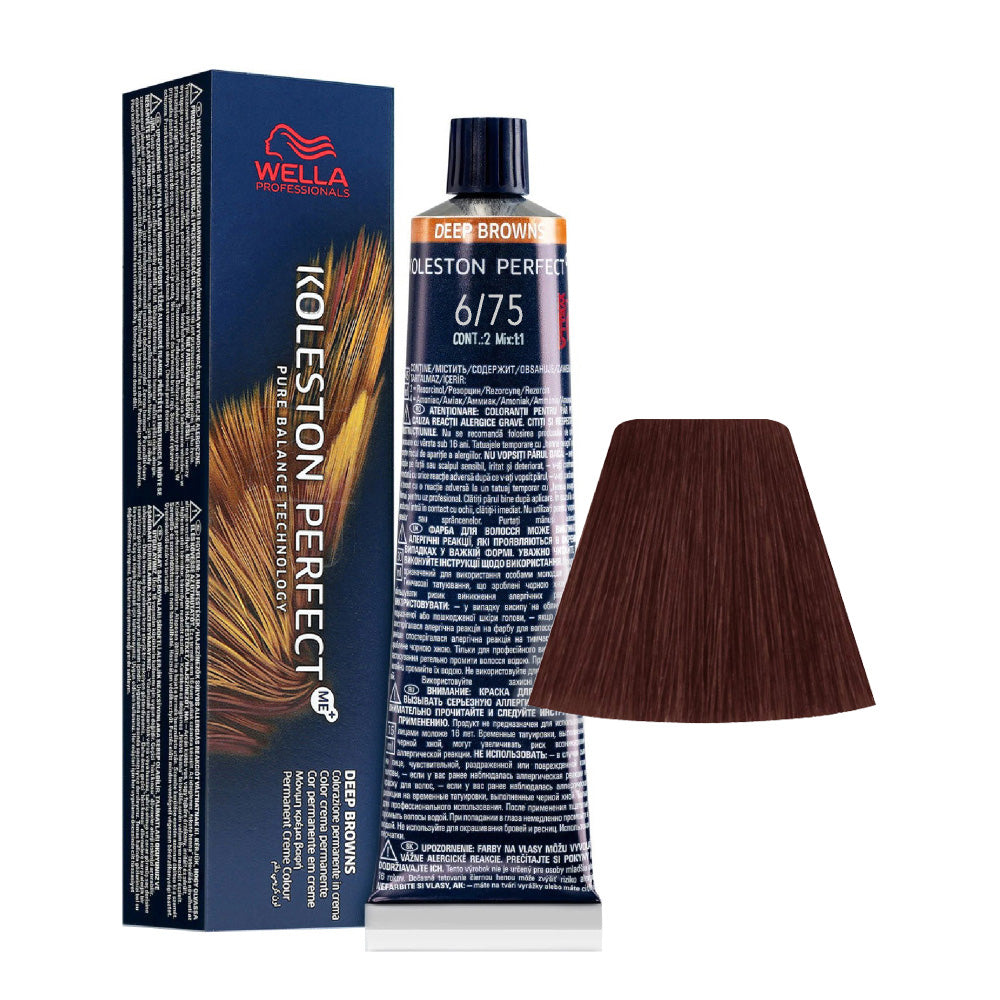 Wella Koleston Perfect Me+ Deep Browns 6/75 Biondo Scuro Sabbia Mogano 60ml