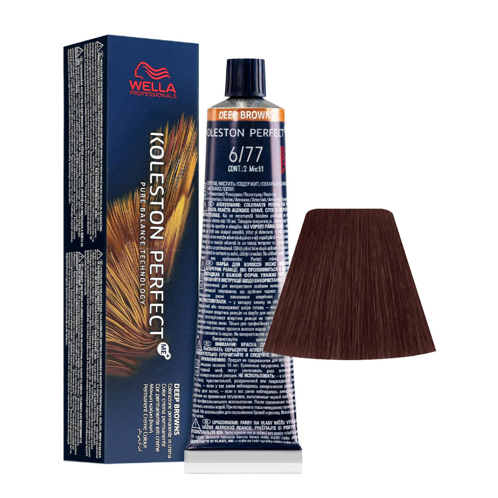 Wella Koleston Perfect Me+ Deep Browns 6/77 Biondo Scuro Sabbia Intenso 60ml