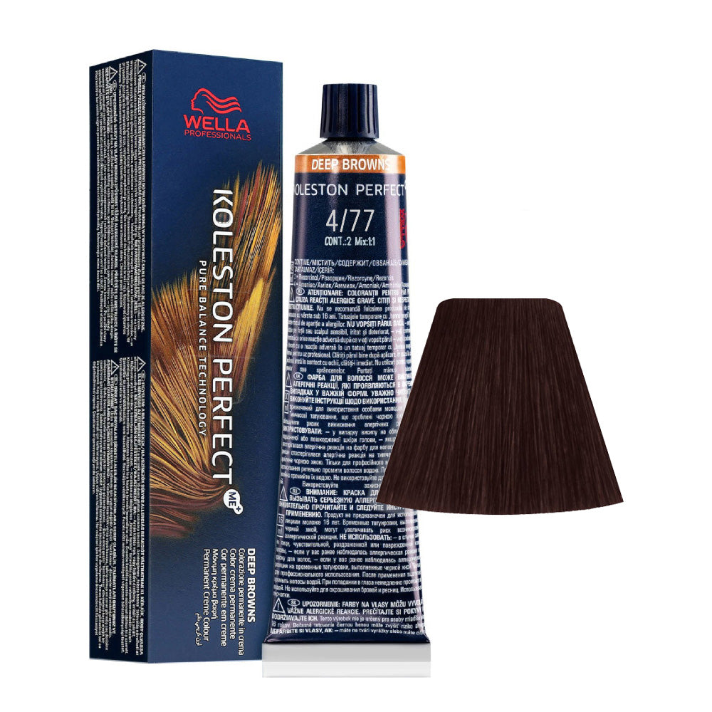 Wella Koleston Perfect Me+ Deep Browns 4/77 Castano Medio Sabbia Intenso 60ml