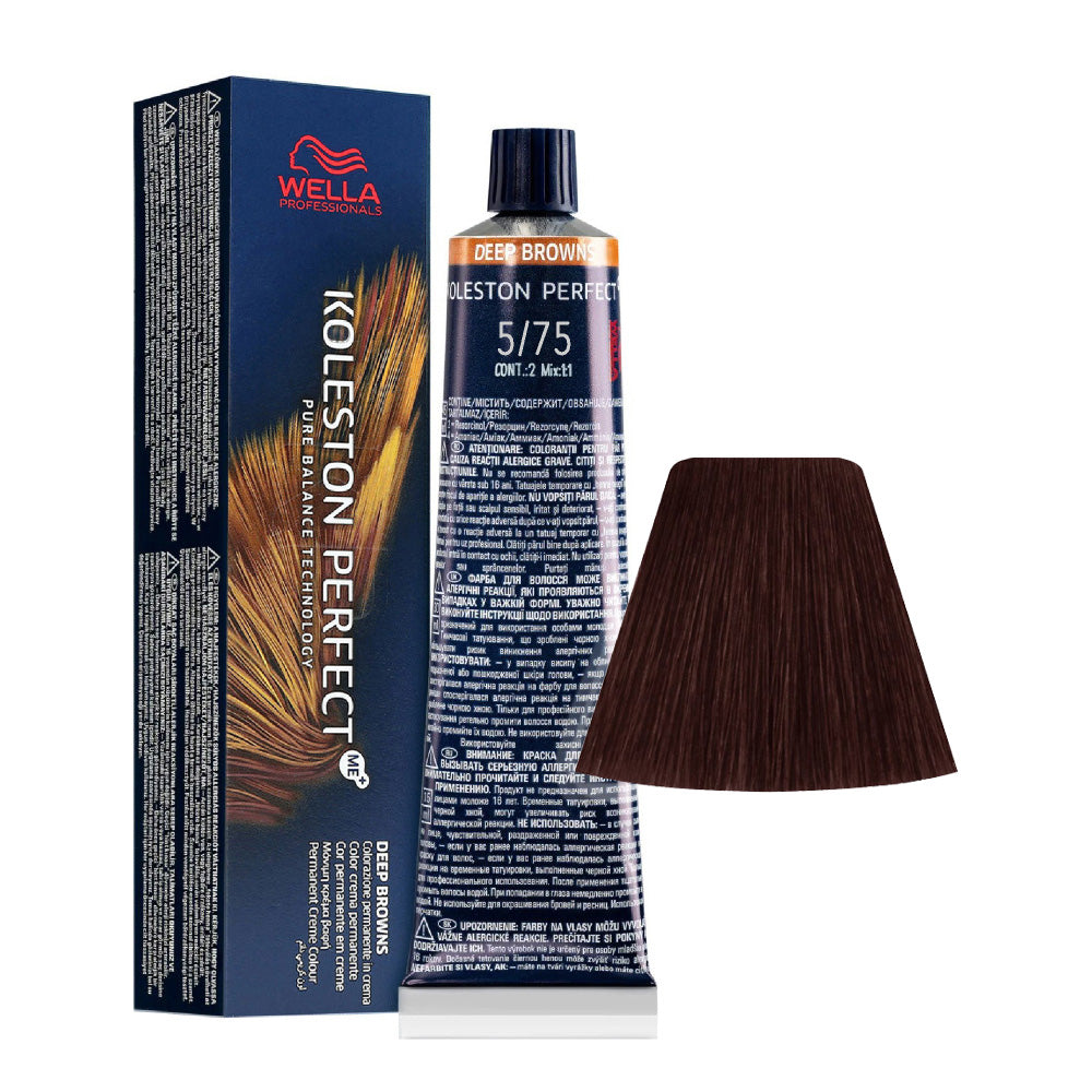 Wella Koleston Perfect Me+ Deep Browns 5/75 Castano Chiaro Sabbia Mogano 60ml