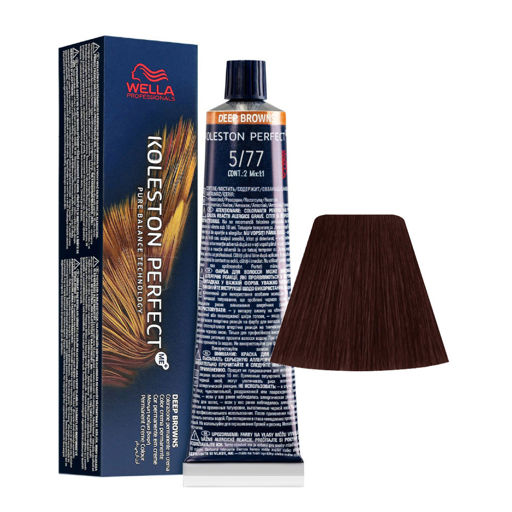 Wella Koleston Perfect Me+ Deep Browns 5/77 Castano Chiaro Sabbia Intenso 60ml