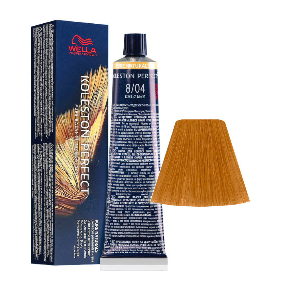 Wella Koleston Perfect Pure Naturals 8/04 Biondo Chiaro Naturale Ramato 60ml