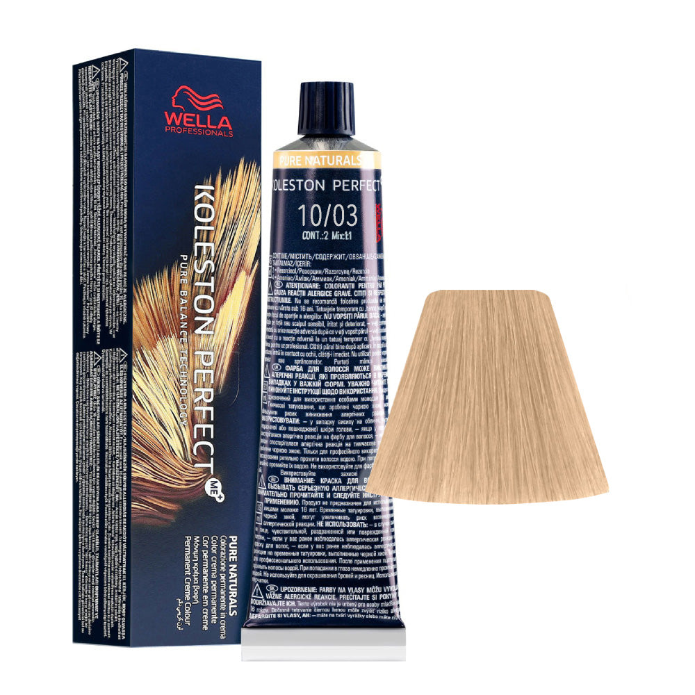 Wella Koleston Perfect Me+ Pure Naturals 10/03 Biondo Platino Naturale Dorato