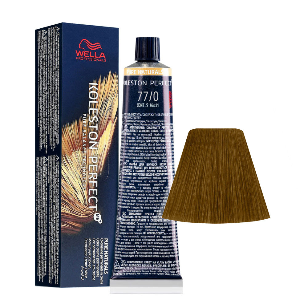 Wella Koleston Perfect Me+ Pure Naturals 77/0 Biondo Medio Intenso 60ml