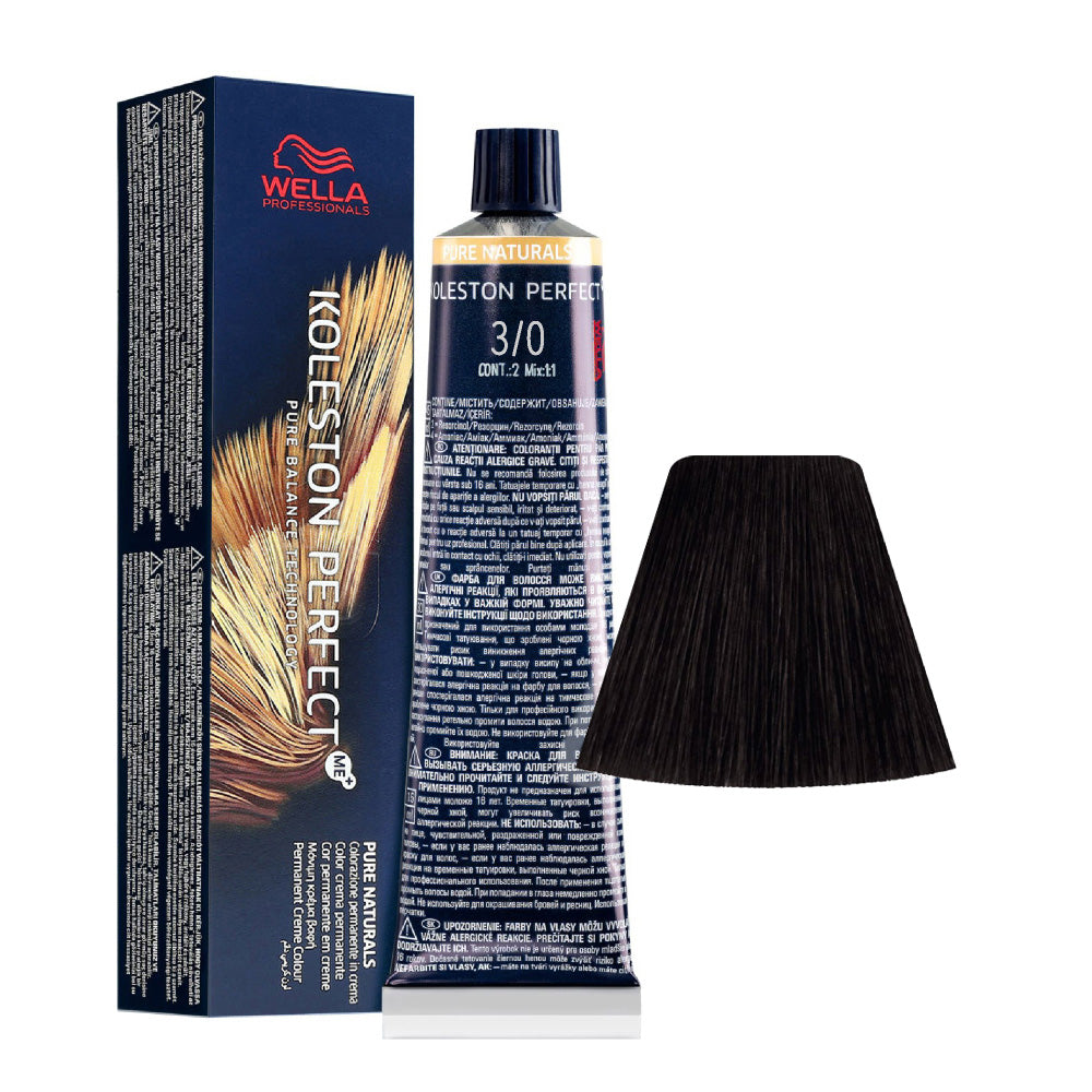 Wella Koleston Perfect Me+ Pure Naturals 3/0 Castano Scuro Intenso 60ml