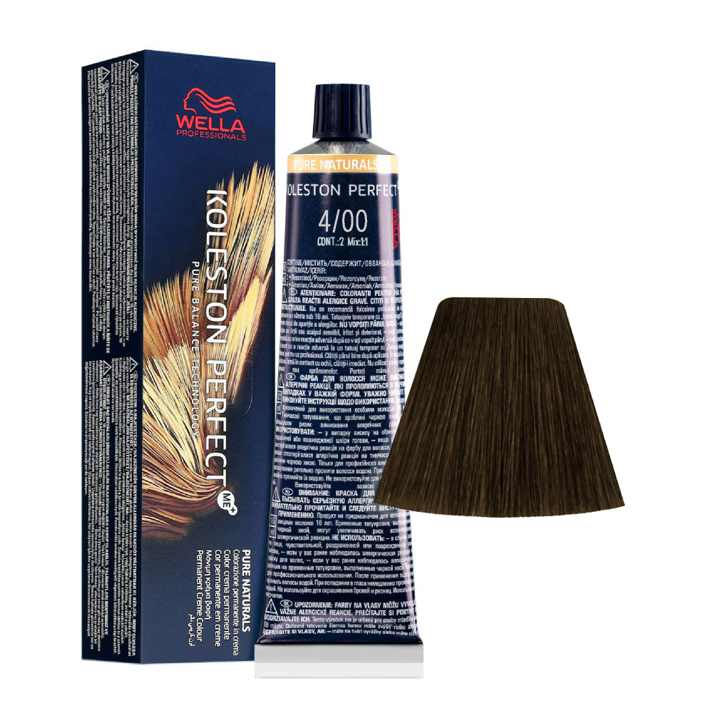 Wella Koleston Perfect Me+ Pure Naturals 4/00 Castano Medio Naturale 60ml