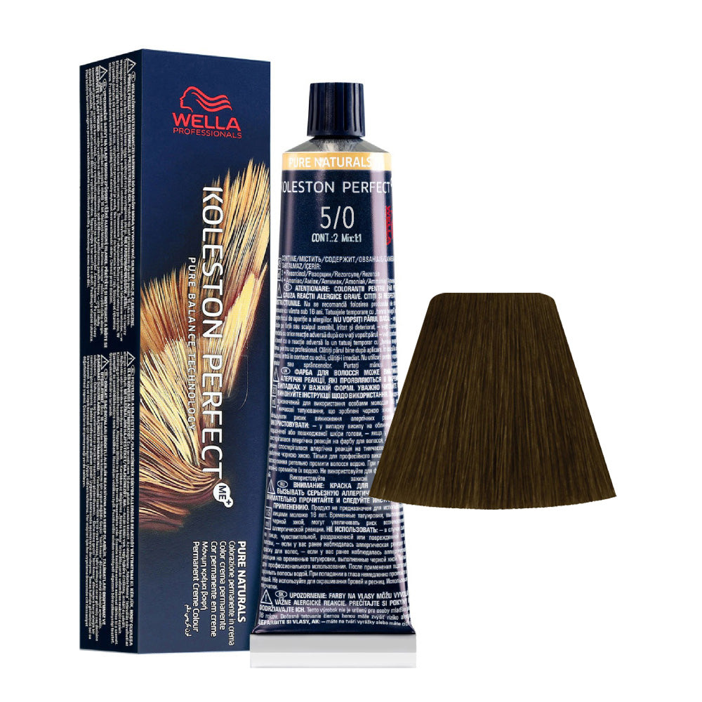 Wella Koleston Perfect Me+ Pure Naturals 5/0 Castano Chiaro Intenso 60ml
