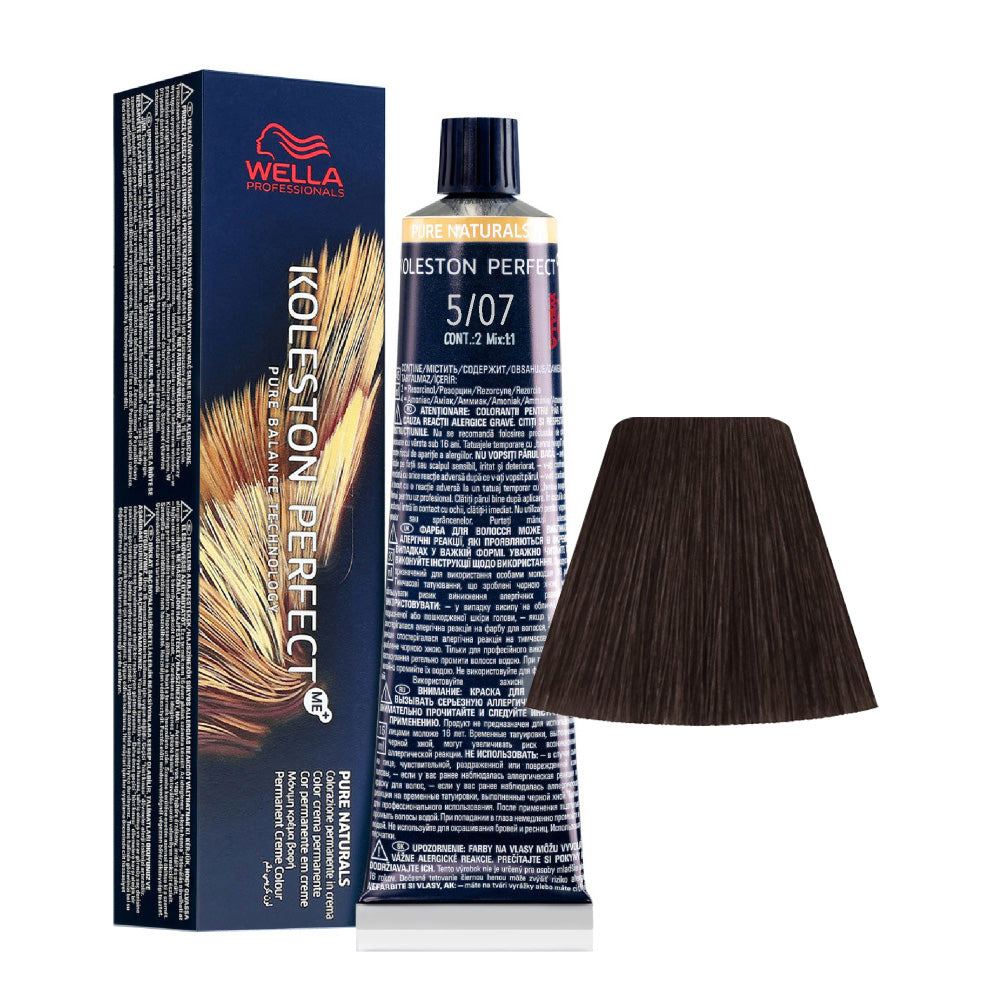 Wella Koleston Perfect Me+ Pure Naturals 5/07 Castano Chiaro Naturale Sabbia60ml