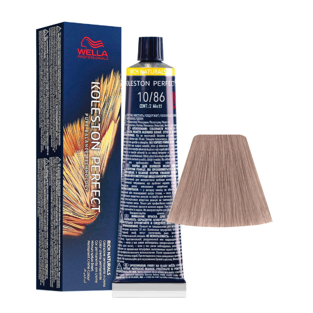 Wella Koleston Perfect Rich Naturals 10/86 Biondo Platino Perla Violetto 60ml