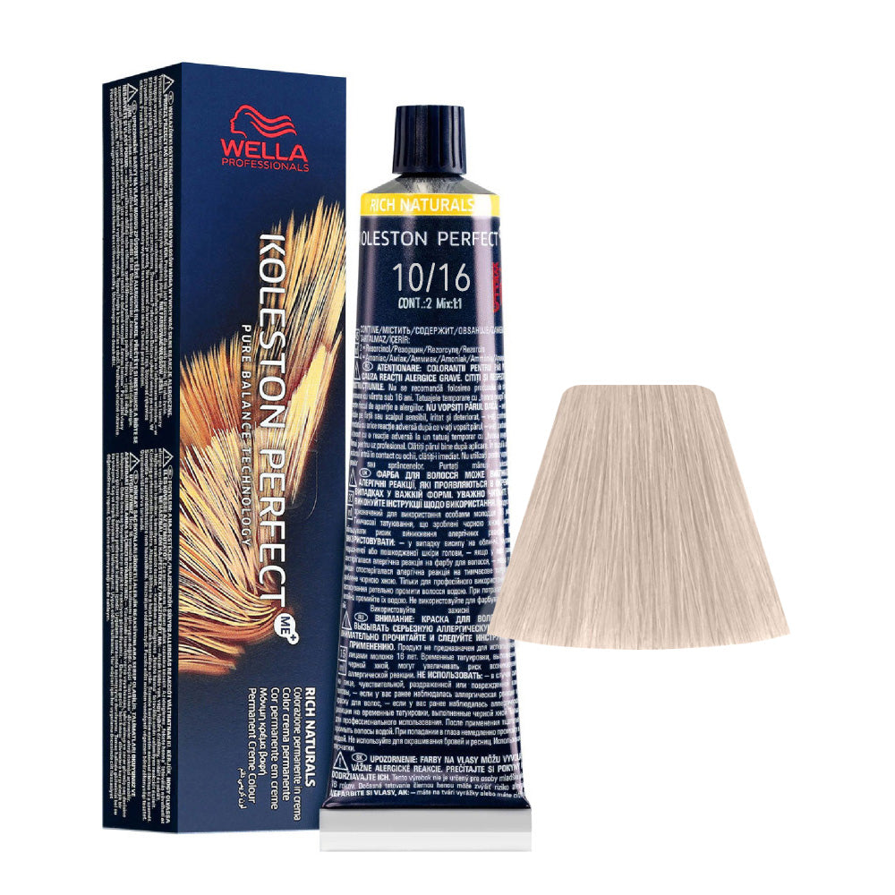 Wella Koleston Perfect Me+ 10/16 Biondo Platino Cenere Violetto 60ml