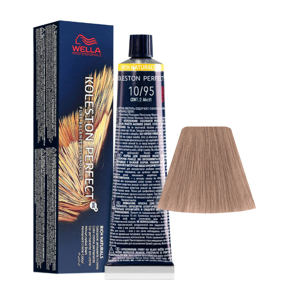 Wella Koleston Perfect Me+ Rich Naturals 10/95 Biondo Platino Cendrè Mogano 60ml