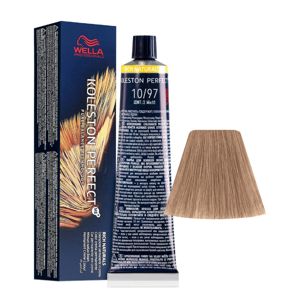 Wella Koleston Perfect Me+ Rich Naturals 10/97 Biondo Platino Cendrè Sabbia 60ml