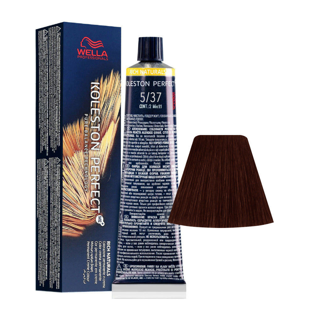 Wella Koleston Perfect Me+ Rich Naturals 5/37 Castano Chiaro Dorato Sabbia 60ml