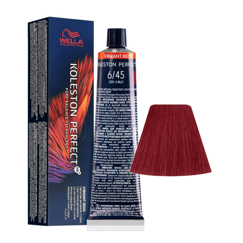 Wella Koleston Perfect Me+ Vibrant Reds 6/45 Biondo Scuro Rame Mogano 60ml