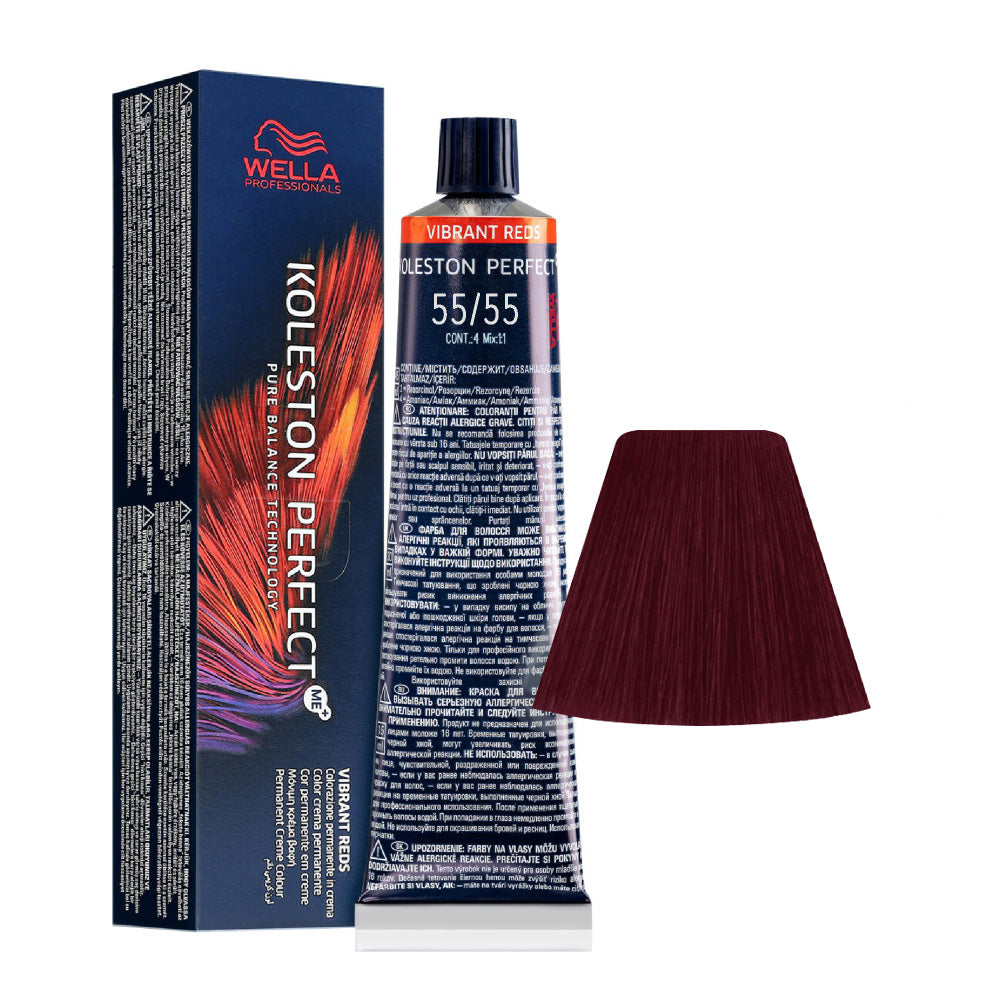 Wella Koleston Perfect Me+ Vibrant Reds 55/55 Castano Chiaro Intenso Mogano Inte