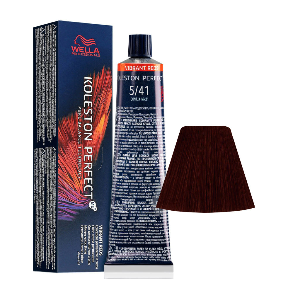 Wella Koleston Perfect Me+ Vibrant Reds 5/41 Castano Chiaro Rame Cenere 60ml